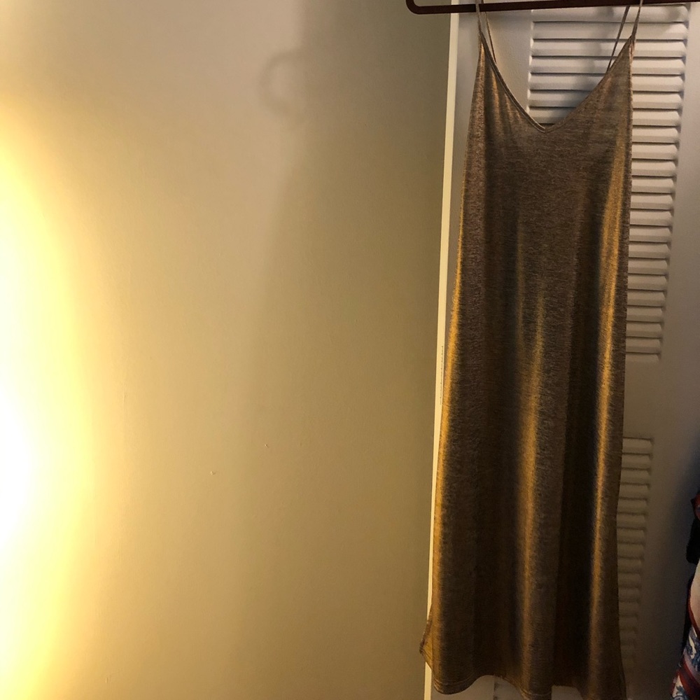 Vila Brand Bronze Strappy Midi Dress
